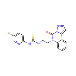 O=c1n(CCNC(=S)Nc2ccc(Br)cn2)c2ccccc2c2ccnn12 ZINC000013861550
