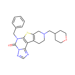 O=c1n(Cc2ccccc2)c2sc3c(c2c2ncnn12)CCN(CC1CCOCC1)C3 ZINC001772656106