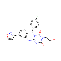 O=c1nc(Nc2cccc(-c3ccon3)c2)n(Cc2ccc(Cl)cc2)c(=O)n1CCO ZINC000200506981