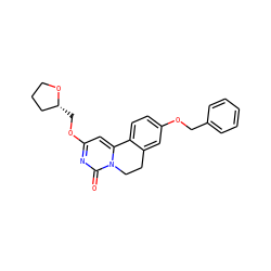 O=c1nc(OC[C@@H]2CCCO2)cc2n1CCc1cc(OCc3ccccc3)ccc1-2 ZINC000209697483