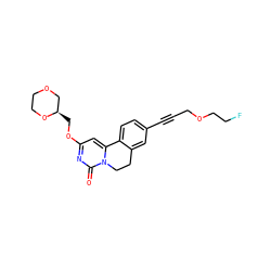 O=c1nc(OC[C@@H]2COCCO2)cc2n1CCc1cc(C#CCOCCF)ccc1-2 ZINC000142891556