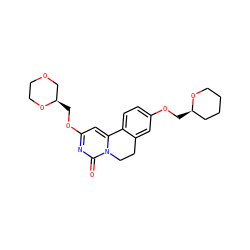 O=c1nc(OC[C@@H]2COCCO2)cc2n1CCc1cc(OC[C@@H]3CCCCO3)ccc1-2 ZINC000143043245