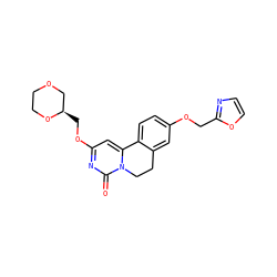 O=c1nc(OC[C@@H]2COCCO2)cc2n1CCc1cc(OCc3ncco3)ccc1-2 ZINC000143085741