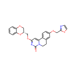 O=c1nc(OC[C@H]2COc3ccccc3O2)cc2n1CCc1cc(OCc3ncco3)ccc1-2 ZINC000209710920