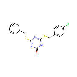O=c1nc(SCc2ccccc2)nc(SCc2ccc(Cl)cc2)[nH]1 ZINC000072141198