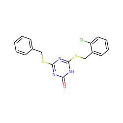 O=c1nc(SCc2ccccc2)nc(SCc2ccccc2Cl)[nH]1 ZINC000072124277