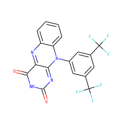 O=c1nc2n(-c3cc(C(F)(F)F)cc(C(F)(F)F)c3)c3ccccc3nc-2c(=O)[nH]1 ZINC000013755537