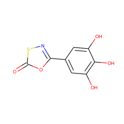 O=c1oc(-c2cc(O)c(O)c(O)c2)ns1 ZINC000169334466