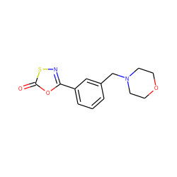 O=c1oc(-c2cccc(CN3CCOCC3)c2)ns1 ZINC000169334471