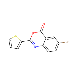 O=c1oc(-c2cccs2)nc2ccc(Br)cc12 ZINC000000070159