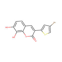 O=c1oc2c(O)c(O)ccc2cc1-c1cc(Br)cs1 ZINC000034548950