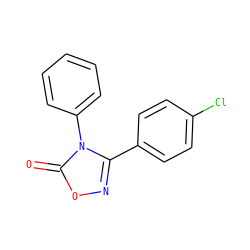 O=c1onc(-c2ccc(Cl)cc2)n1-c1ccccc1 ZINC000013443387