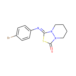 O=c1s/c(=N\c2ccc(Br)cc2)n2n1CCCC2 ZINC000016343462