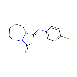O=c1s/c(=N\c2ccc(Br)cc2)n2n1CCCCC2 ZINC000103185857