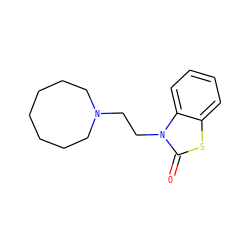 O=c1sc2ccccc2n1CCN1CCCCCCC1 ZINC000096916497