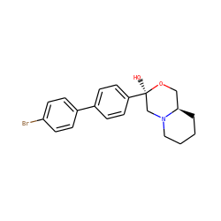 O[C@@]1(c2ccc(-c3ccc(Br)cc3)cc2)CN2CCCC[C@@H]2CO1 ZINC000040954611