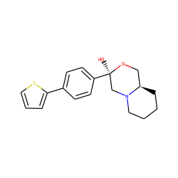 O[C@@]1(c2ccc(-c3cccs3)cc2)CN2CCCC[C@@H]2CO1 ZINC000040861811