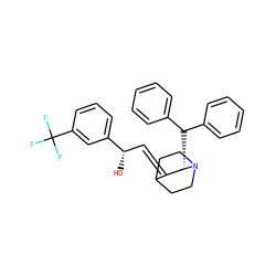 O[C@@H](/C=C1\C2CCN(CC2)[C@H]1C(c1ccccc1)c1ccccc1)c1cccc(C(F)(F)F)c1 ZINC000003791027