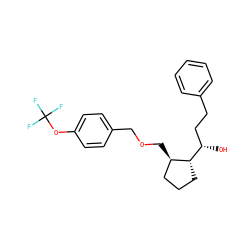 O[C@@H](CCc1ccccc1)[C@@H]1CCC[C@H]1COCc1ccc(OC(F)(F)F)cc1 ZINC000028571228