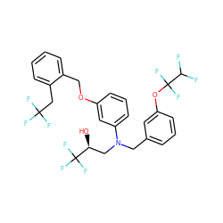 O[C@@H](CN(Cc1cccc(OC(F)(F)C(F)F)c1)c1cccc(OCc2ccccc2CC(F)(F)F)c1)C(F)(F)F ZINC000043574722