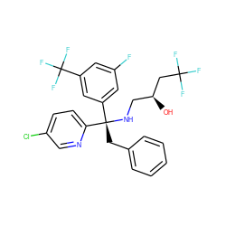 O[C@@H](CN[C@@](Cc1ccccc1)(c1cc(F)cc(C(F)(F)F)c1)c1ccc(Cl)cn1)CC(F)(F)F ZINC000115425985