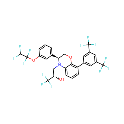 O[C@@H](CN1c2cccc(-c3cc(C(F)(F)F)cc(C(F)(F)F)c3)c2OC[C@@H]1c1cccc(OC(F)(F)C(F)F)c1)C(F)(F)F ZINC000049746340