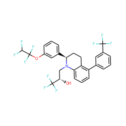 O[C@@H](CN1c2cccc(-c3cccc(C(F)(F)F)c3)c2CC[C@@H]1c1cccc(OC(F)(F)C(F)F)c1)C(F)(F)F ZINC000049878391