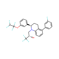 O[C@@H](CN1c2cccc(-c3cccc(F)c3)c2CC[C@@H]1c1cccc(OC(F)(F)C(F)F)c1)C(F)(F)F ZINC000042887990