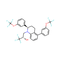 O[C@@H](CN1c2cccc(-c3cccc(OC(F)(F)F)c3)c2CC[C@@H]1c1cccc(OC(F)(F)F)c1)C(F)(F)F ZINC000049878122
