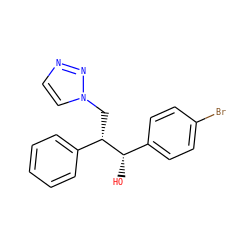 O[C@@H](c1ccc(Br)cc1)[C@@H](Cn1ccnn1)c1ccccc1 ZINC000096286441
