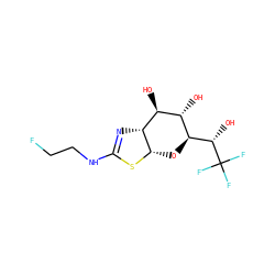 O[C@@H]1[C@@H]([C@H](O)C(F)(F)F)O[C@@H]2SC(NCCF)=N[C@@H]2[C@H]1O ZINC000148309264
