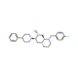 O[C@@H]1C[C@@H]2[C@H](CCCN2Cc2ccc(F)cc2)C[C@H]1N1CCC(c2ccccc2)CC1 ZINC000013799380