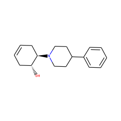 O[C@@H]1CC=CC[C@H]1N1CCC(c2ccccc2)CC1 ZINC000029053468