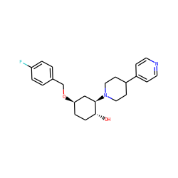 O[C@@H]1CC[C@@H](OCc2ccc(F)cc2)C[C@H]1N1CCC(c2ccncc2)CC1 ZINC000473097075