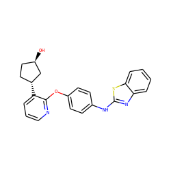 O[C@@H]1CC[C@@H](c2cccnc2Oc2ccc(Nc3nc4ccccc4s3)cc2)C1 ZINC000139147136