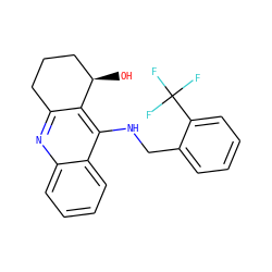 O[C@@H]1CCCc2nc3ccccc3c(NCc3ccccc3C(F)(F)F)c21 ZINC000014946511
