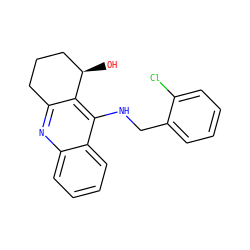 O[C@@H]1CCCc2nc3ccccc3c(NCc3ccccc3Cl)c21 ZINC000014946487