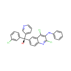 O[C@](c1cccnc1)(c1cccc(Cl)c1)c1ccc2nc(Cl)c(Nc3ccccc3)c(Cl)c2c1 ZINC001772609940