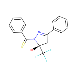 O[C@]1(C(F)(F)F)CC(c2ccccc2)=NN1C(=S)c1ccccc1 ZINC000000711922
