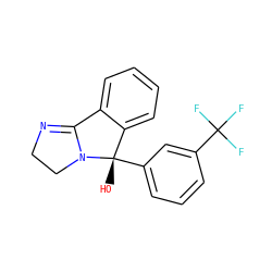 O[C@]1(c2cccc(C(F)(F)F)c2)c2ccccc2C2=NCCN21 ZINC000013491054