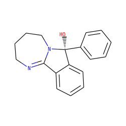 O[C@]1(c2ccccc2)c2ccccc2C2=NCCCCN21 ZINC000013760575