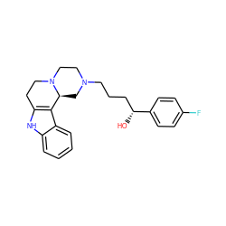 O[C@H](CCCN1CCN2CCc3[nH]c4ccccc4c3[C@@H]2C1)c1ccc(F)cc1 ZINC000019364808