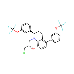 O[C@H](CCl)CN1c2cccc(-c3cccc(OC(F)(F)F)c3)c2CC[C@@H]1c1cccc(OC(F)(F)F)c1 ZINC000049872103