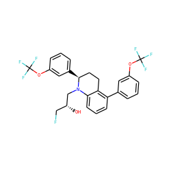 O[C@H](CF)CN1c2cccc(-c3cccc(OC(F)(F)F)c3)c2CC[C@@H]1c1cccc(OC(F)(F)F)c1 ZINC000049872273