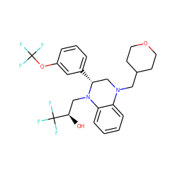 O[C@H](CN1c2ccccc2N(CC2CCOCC2)C[C@H]1c1cccc(OC(F)(F)F)c1)C(F)(F)F ZINC000207737016