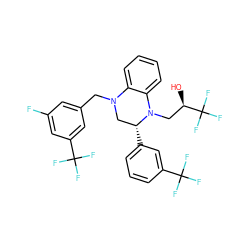O[C@H](CN1c2ccccc2N(Cc2cc(F)cc(C(F)(F)F)c2)C[C@H]1c1cccc(C(F)(F)F)c1)C(F)(F)F ZINC000207723549