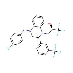 O[C@H](CN1c2ccccc2N(Cc2ccc(Cl)cc2)C[C@H]1c1cccc(C(F)(F)F)c1)C(F)(F)F ZINC000207721010
