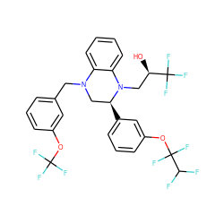 O[C@H](CN1c2ccccc2N(Cc2cccc(OC(F)(F)F)c2)C[C@@H]1c1cccc(OC(F)(F)C(F)F)c1)C(F)(F)F ZINC000653859564