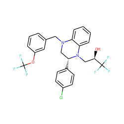 O[C@H](CN1c2ccccc2N(Cc2cccc(OC(F)(F)F)c2)C[C@H]1c1ccc(Cl)cc1)C(F)(F)F ZINC000207725856