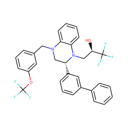 O[C@H](CN1c2ccccc2N(Cc2cccc(OC(F)(F)F)c2)C[C@H]1c1cccc(-c2ccccc2)c1)C(F)(F)F ZINC000207737153